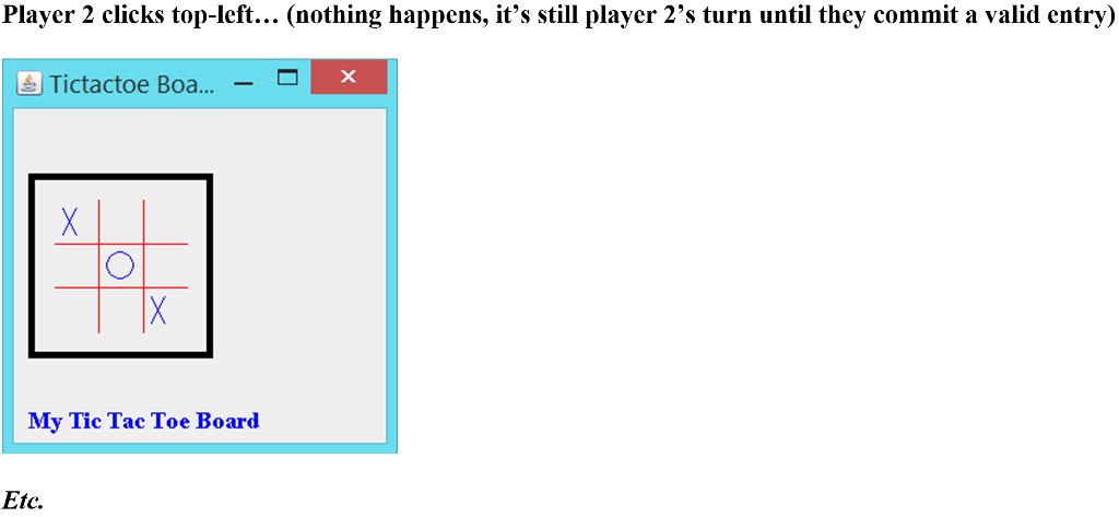 for game completion, the game simply ends when the board is full.