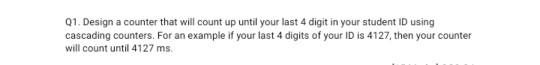 Digital electronics = Counters and shift register 4 digit = 0880 1.