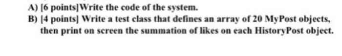 The code in the last question-- answer Q(B) A) [6 points]Write the