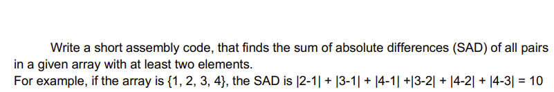  Write a short assembly code (Code Composer Studio), that finds the