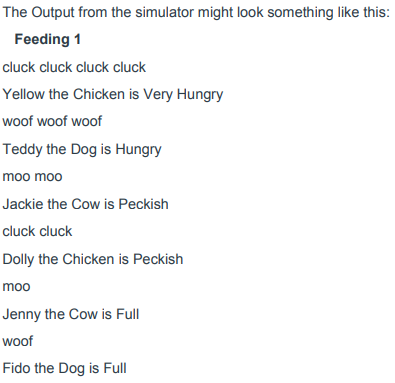 that indicates the passage of time. More detail on creating the simulation