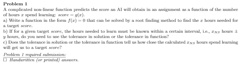 Please help, I'm lost Problem 1 A complicated non-linear function predicts the