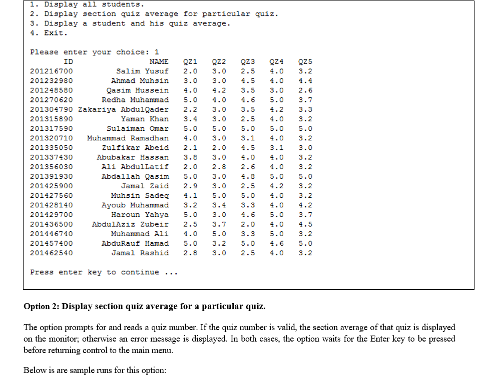 201232980 Ahmad Muhsin 3.0 3.0 4.5 4.0 4.4 201248580 Qasim Hussein 4.0