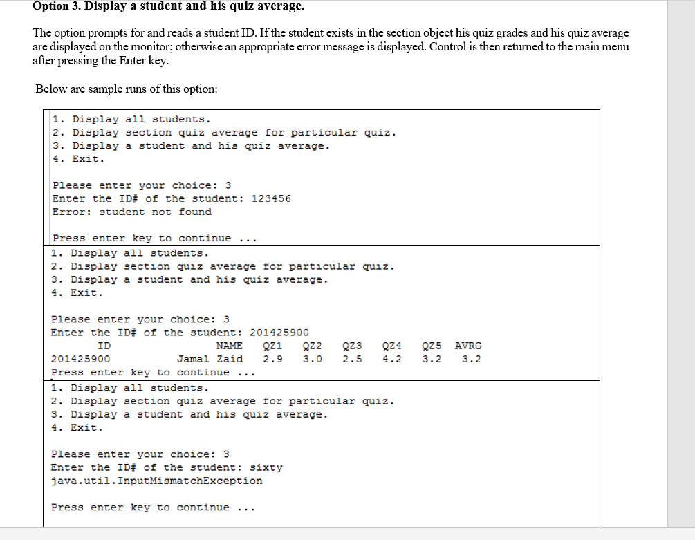 201304790 Zakariya AbdulQader 2.2 3.0 3.5 4.2 3.3 201315890 Yaman Khan 3.4