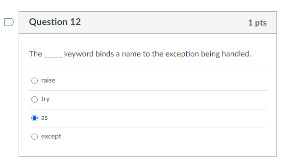 Please help me with these python questions! Question 12 1 pts The