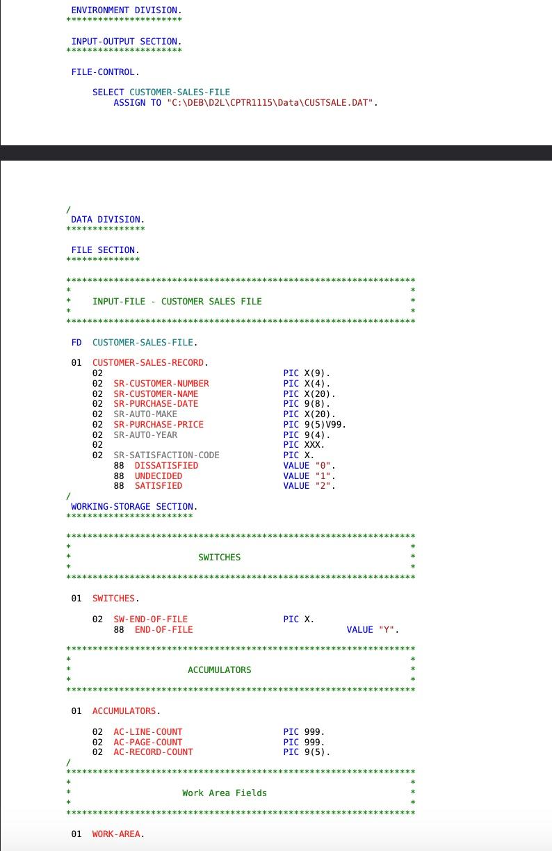 satisfaction rating. Define condition names associated with the satisfaction field. Test the