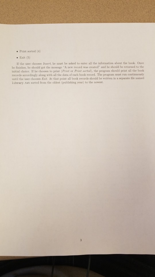 box Write a program which will ask from the user to type