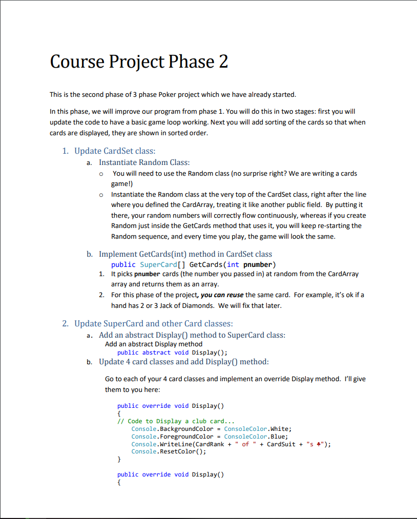 C# poker game using System; using System.Collections.Generic; using System.Linq; using System.Text; using