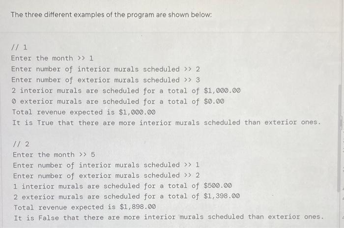 an interactive application named MarshallsRevenue. The program prompts a user for the