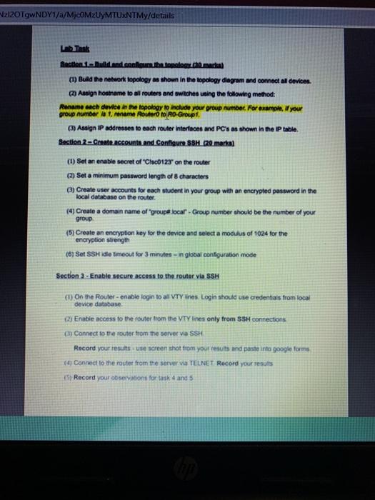 configure secure access to devices via SSH on the VTY lines, fording