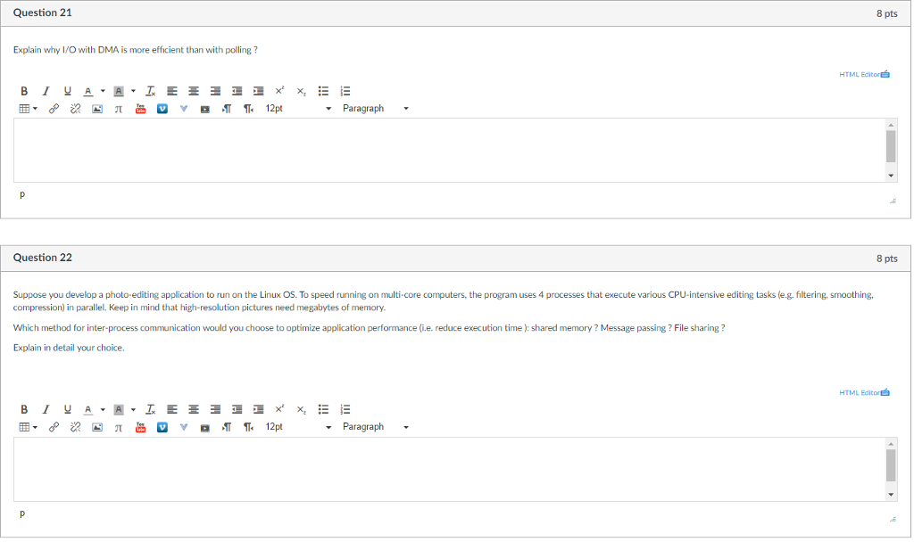  Explain why I/O with DMA is more efficient than with polling?