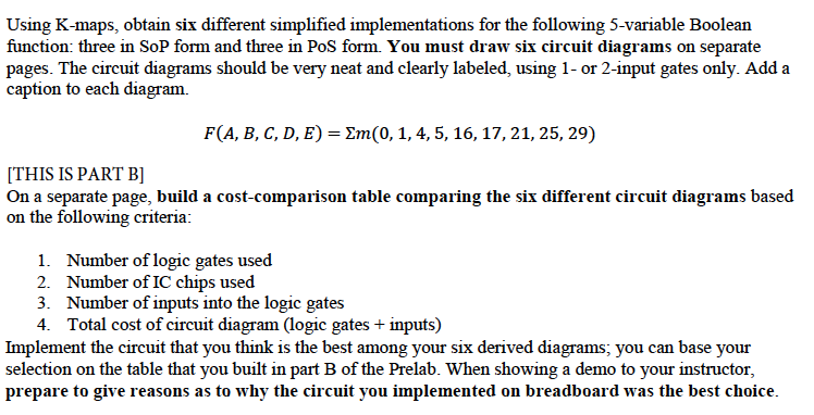ONLY USE 2 input or 1 input [AND, NOT, OR GATES] Thank