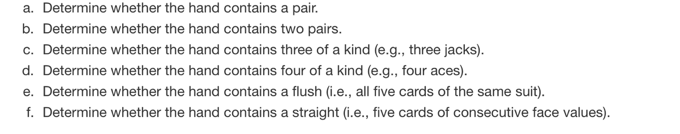 Write a poker game simulation using a structure and strings to define