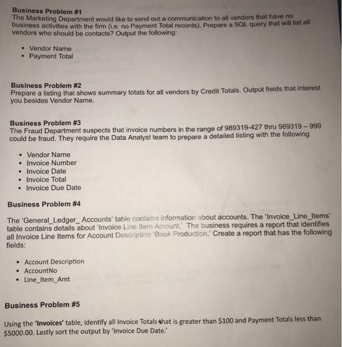  Write SQL code please. Tables are attached with input fields for