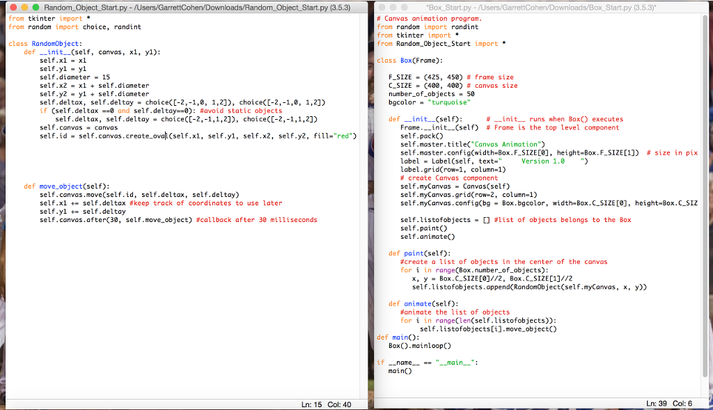 USING PYTHON nload n Object Start Box Start.py Start.py (3.5.3) from tkinter