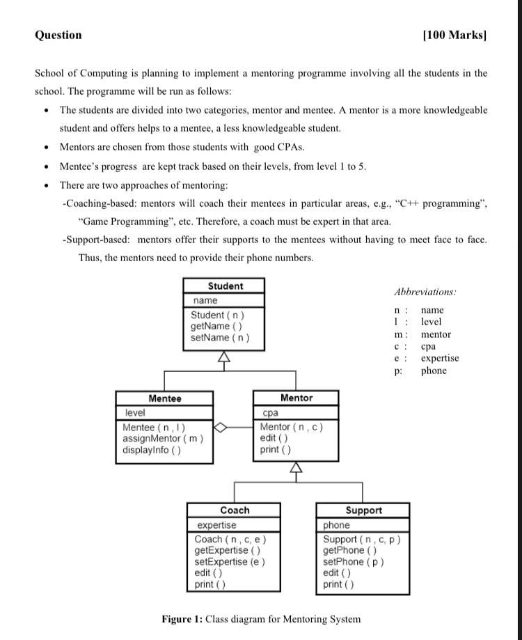  SOLVE BY USING C++ Question [100 Marks School of Computing is