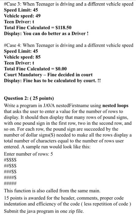 Loops (Decision Tree: If else if else loop) The fines for Speeding