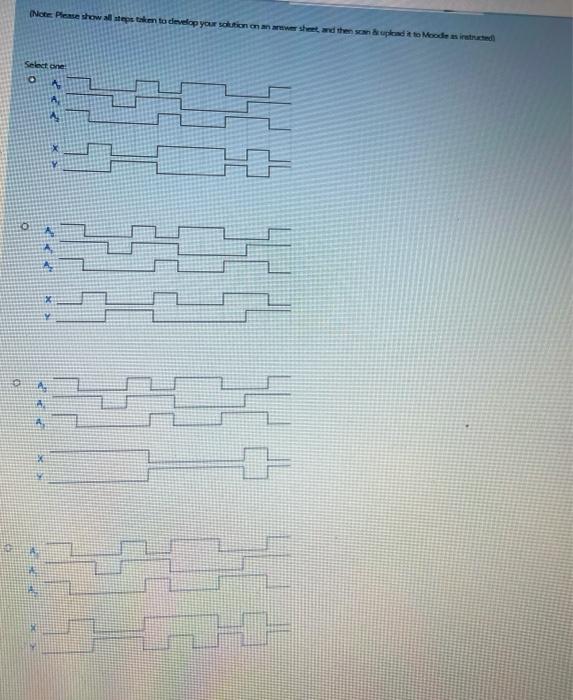 shown in the timing diagram below. then the output waveform for F