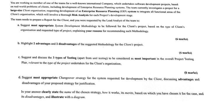 subject and topics:system analysis & designSDLC methodology, test, system change over