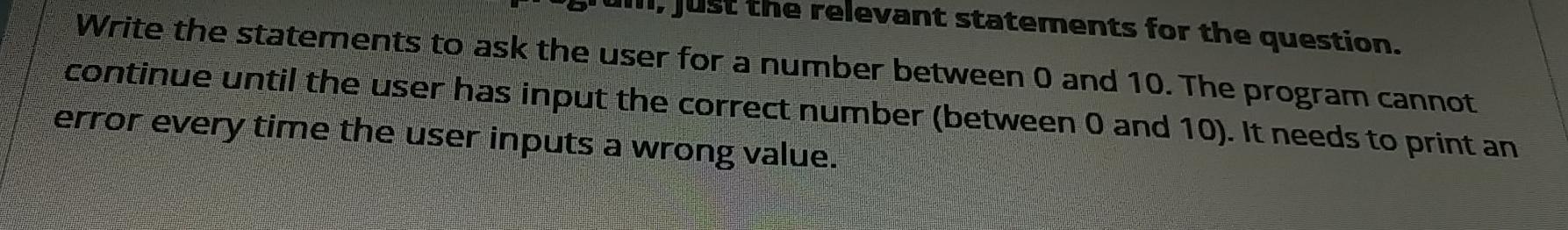 In programing language C Use library. the relevant statements for the question.