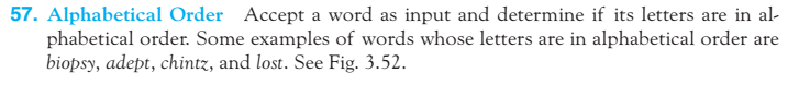 Using python, write code for problem. 57. Alphabetical Order Accept a word