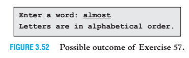 as input and determine if its letters are in al phabetical order.