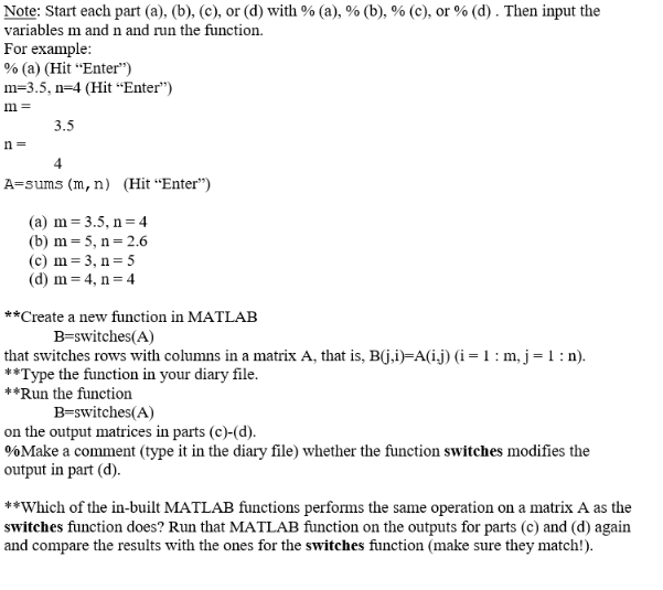 them out In this exercise, you will create, when possible, an m