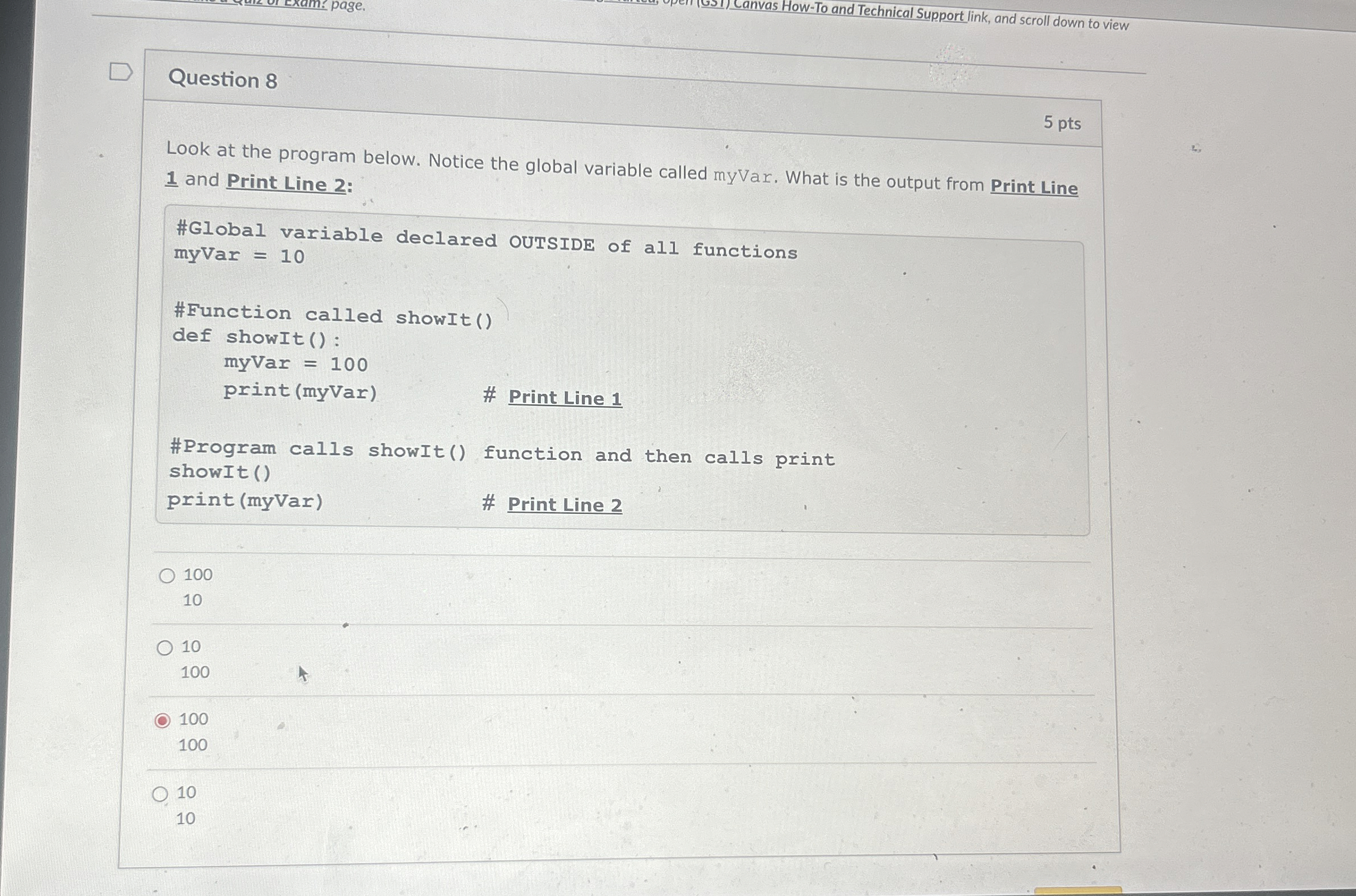  How to solve Question 8 Look at the program below. Notice