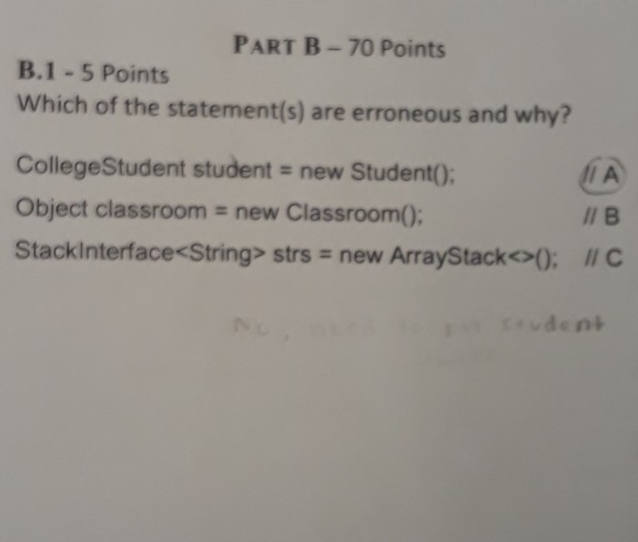 Can someone explain this please. PART B-70 Points B.1-5 Points Which of