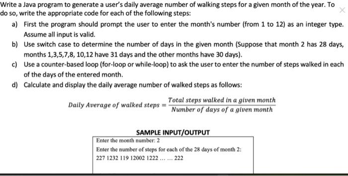 solve it using java languge fast please Write a Java program to