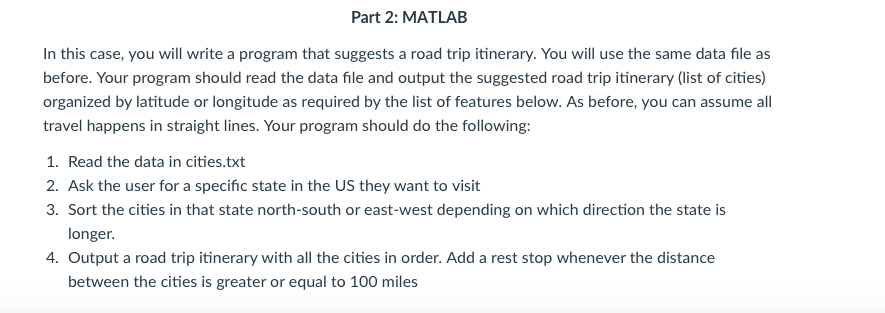 this project, you will have to calculate the distance between two points