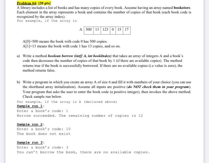write a program on netbeans java language Problem #4: 120 pts A