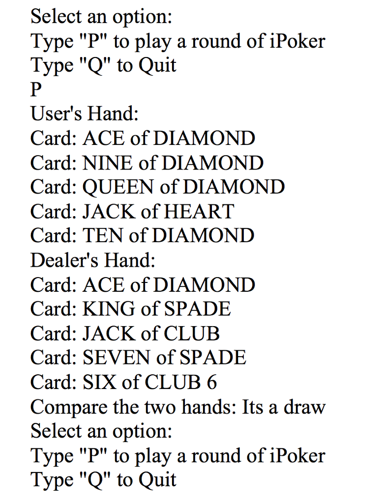 JAVA. Card Class package carddeck.service.classes; /*Task 2: Import necessary user defined classes*/