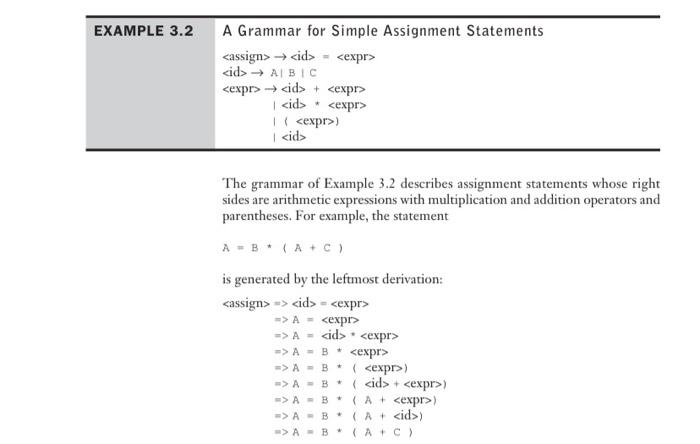 and a leftmost der ivation for each of the following statements: a.