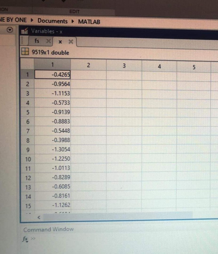 clc load('ecg_Noisy'); L = length(x); T = 1/fs; %sampling interval t=[0:L-1]*T; figure