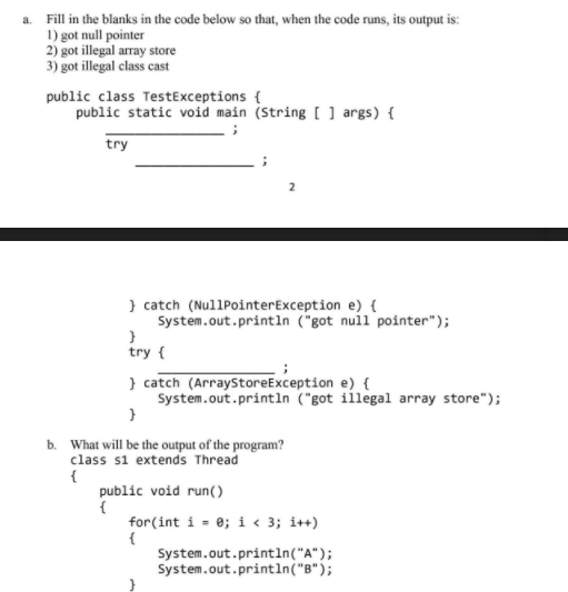 urgent please.java a Fill in the blanks in the code below