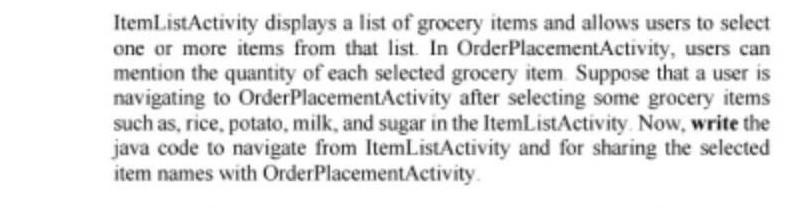 intent. Intents are also used to share contents and to trigger actions