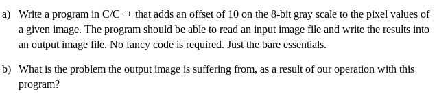 please help me I need it urgently a) Write a program in