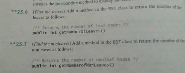 methods in BST) Add the following new methods in BST first traversal