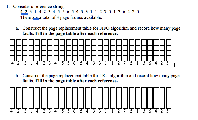  Consider a reference string: 4 2 3 1 4 2 3