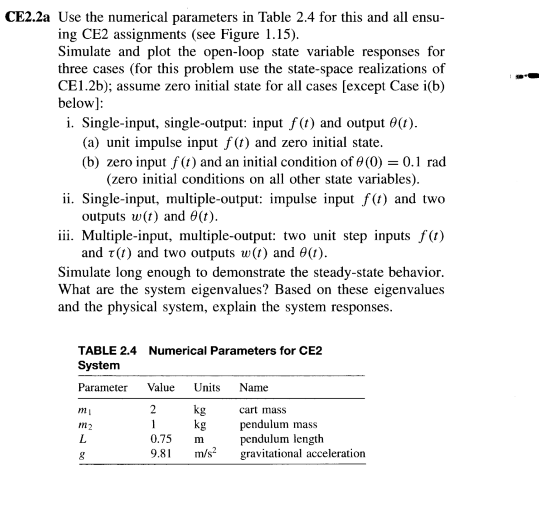 realization numerically for the CE2 system, case i only. Demonstrate the duality