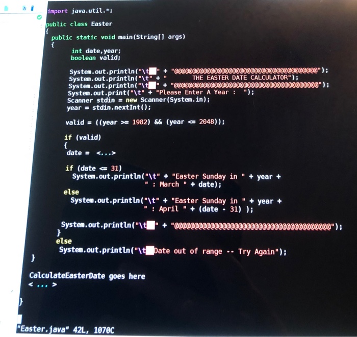 last pic of the three is the program itself. The main was