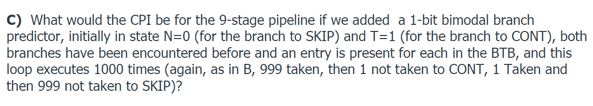 SKIP $50, 0($a1) bne $50, $0, CONT Below is a schedule for