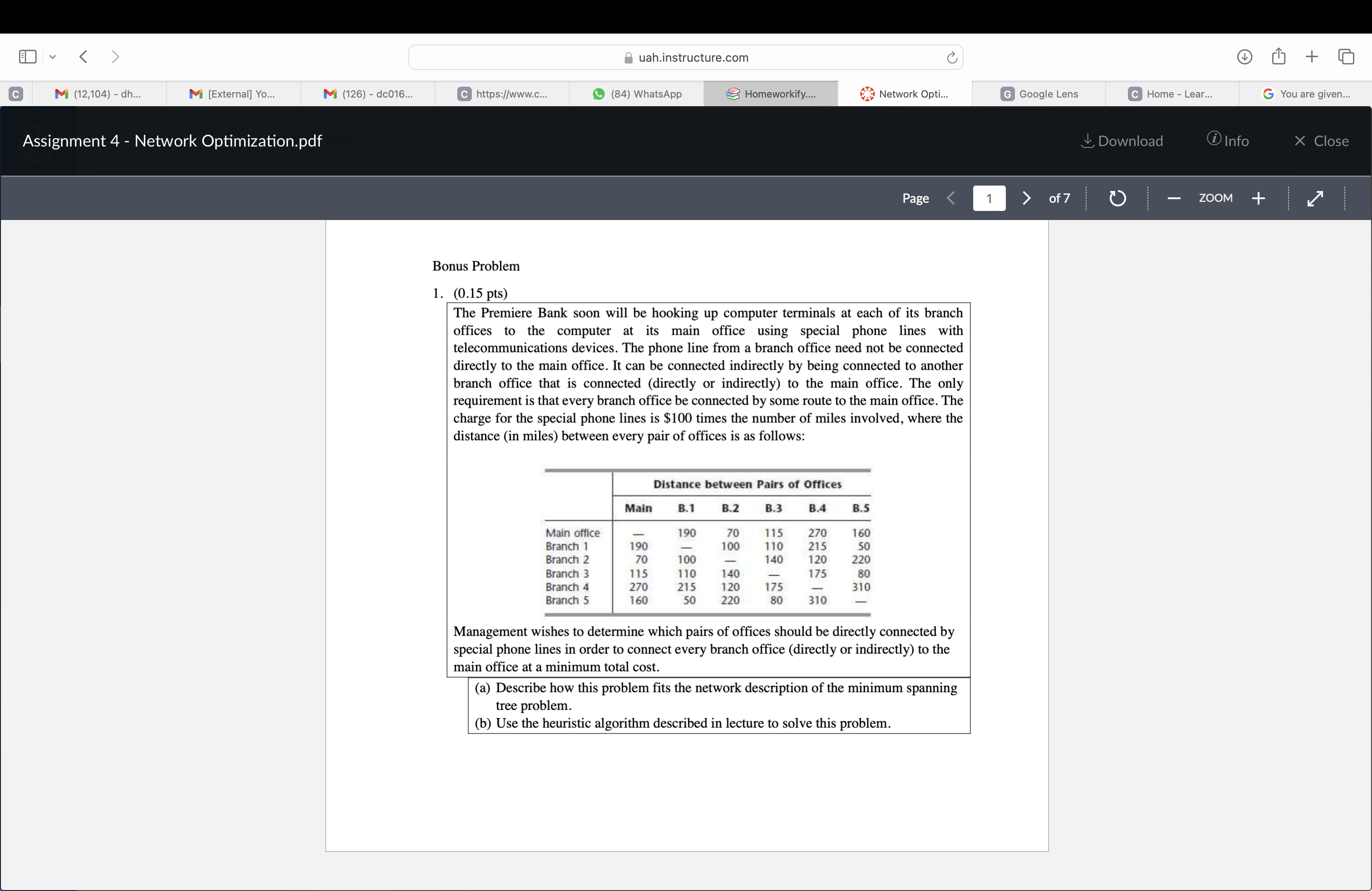  Bonus Problem (0.15pts) The Premiere Bank soon will be hooking up