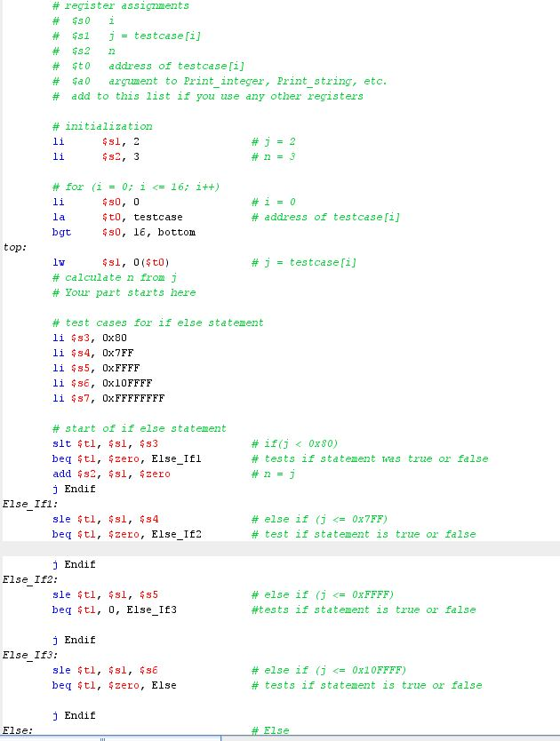 have the first If statement and the final else statement completed but