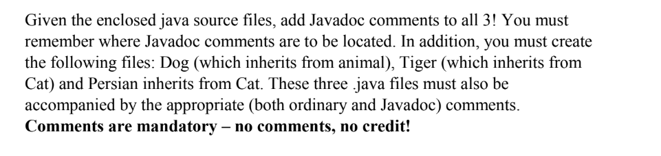 to all 3! You must remember where Javadoc comments are to be