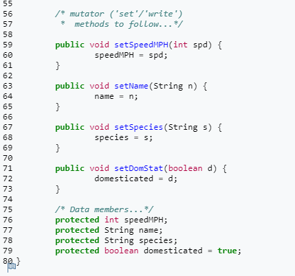 from animal), Tiger (which inherits from Cat) and Persian inherits from Cat.