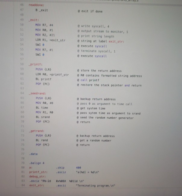 code to be more helpfull. for Raspberry pi... of assembly language programing