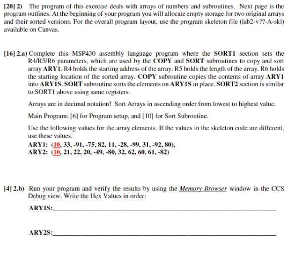  Your Task is to make the ASSEMBLY CODE necessary to BUBBLE_SORT