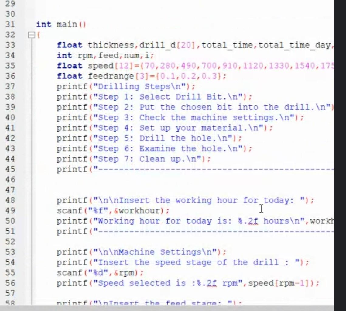 program. In the c program must have atleast 2 loop and array.